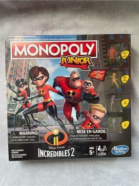SEALED Monopoly Junior: Incredibles 2 Edition